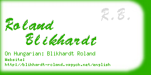 roland blikhardt business card